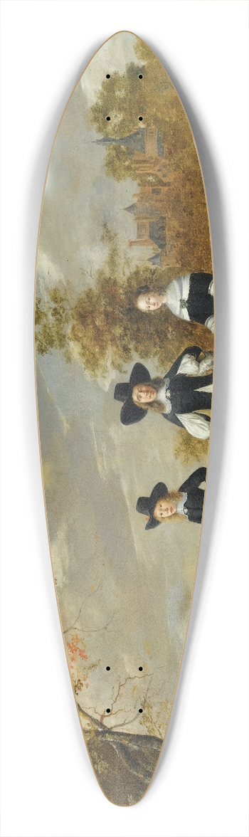 Christiaen van Couwenbergh - A Family Portrait In a Landscape Before Casteel Dursteede 39.3 inch art pintail longboard deck
