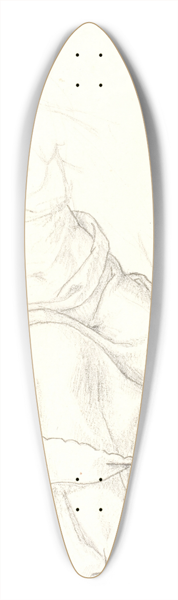 Christian Gottlieb Kratzenstein-Stub - Lucretia 39.3 inch art pintail longboard deck