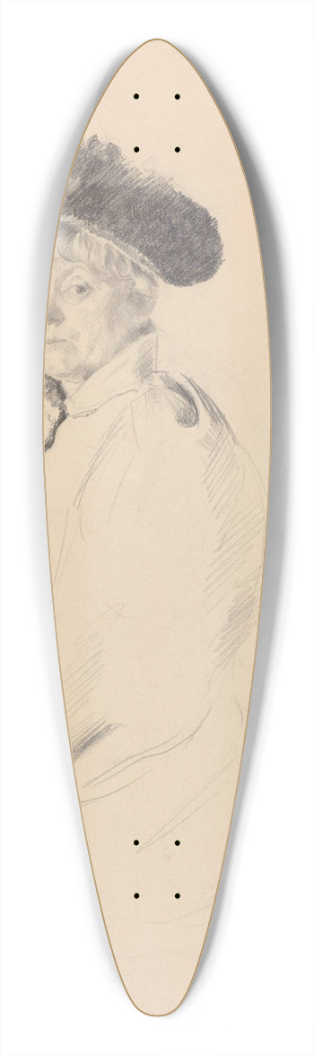 Christian Krohg - Harriet Backer 39.3 inch art pintail longboard deck