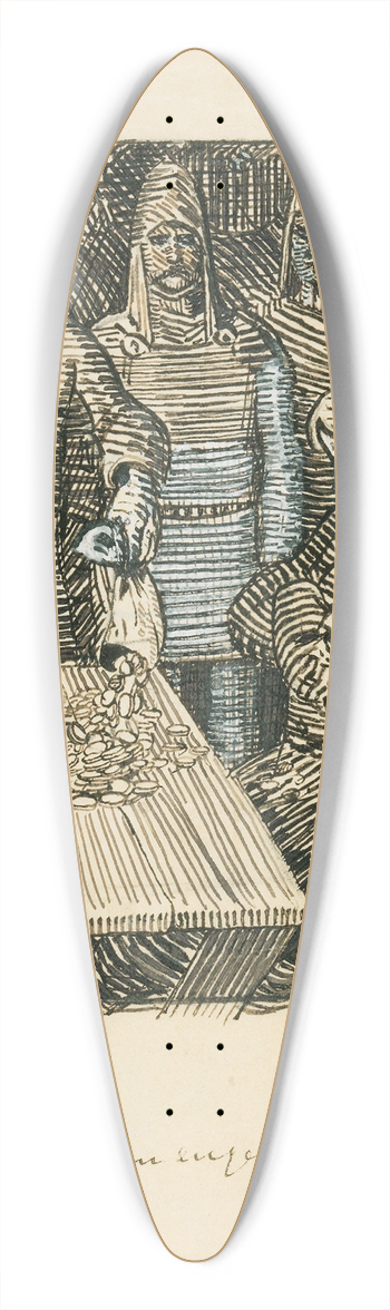 Christian Krohg - Knuts sendemann hos Bjrn stallare 39.3 inch art pintail longboard deck