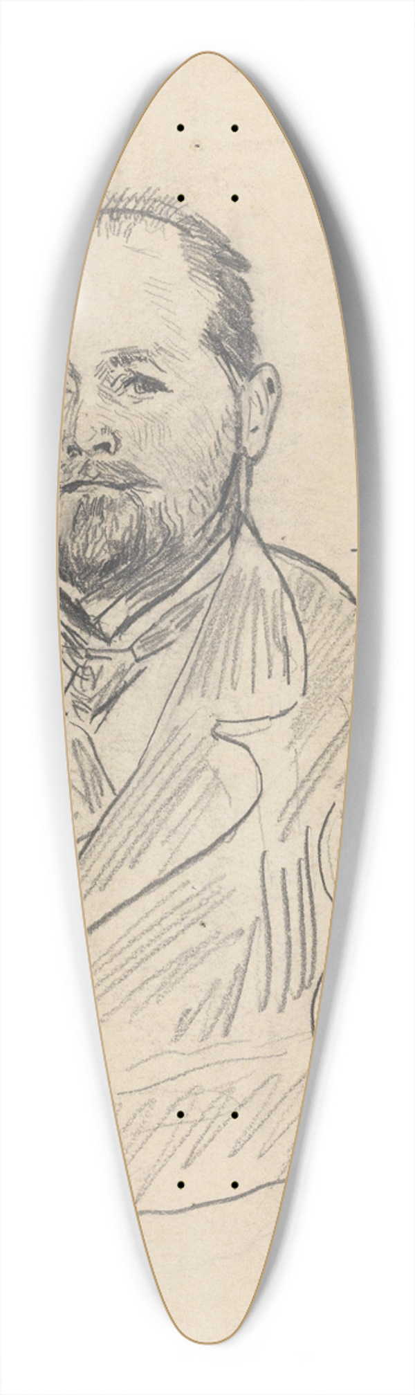 Christian Krohg - Mannsportrett 2 39.3 inch art pintail longboard deck