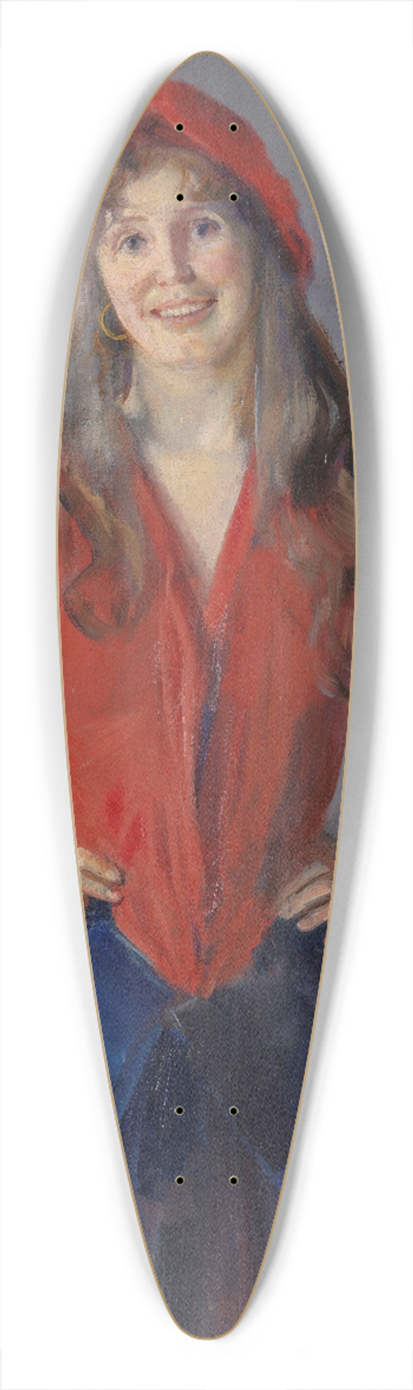 Christian Krohg - Portrait of the Painter Oda Krohg, b. Lasson 39.3 inch art pintail longboard deck