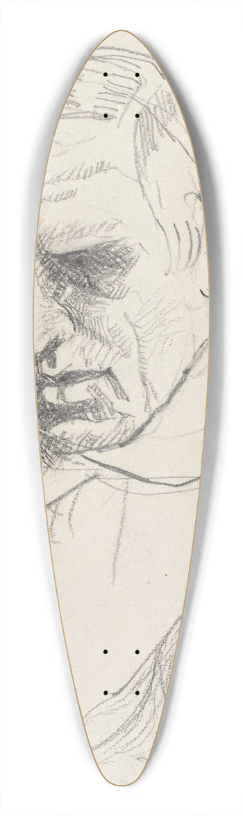 Christian Krohg - Portretthoder 39.3 inch art pintail longboard deck