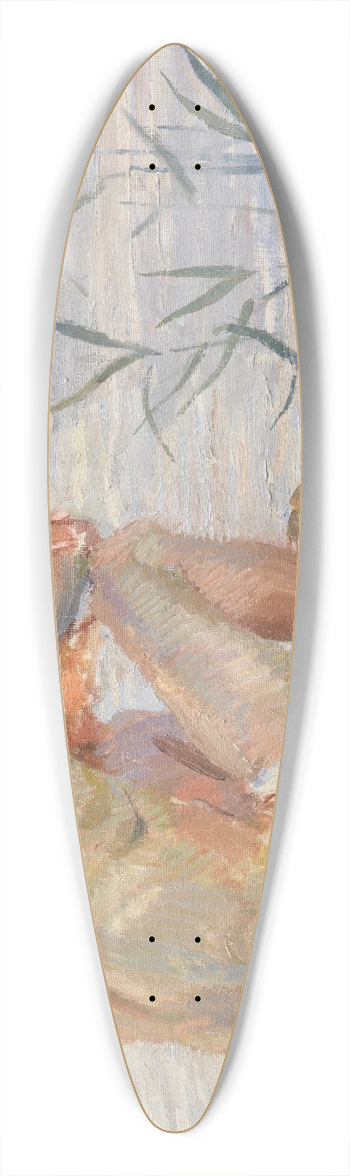 Christian Landenberger - Badender Knabe (Dingelsdorf) 39.3 inch art pintail longboard deck