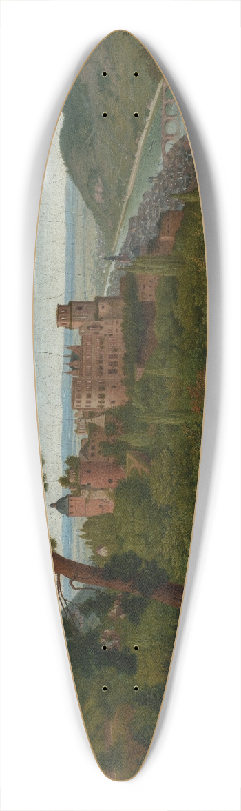 Christian Philipp Kster - Blick auf Heidelberg und das Heidelberger Schloss 39.3 inch art pintail longboard deck