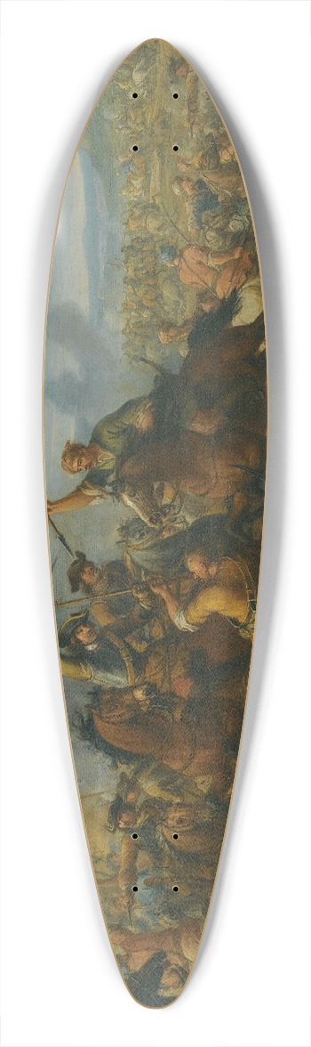 Christian Reder - A Battle Scene Between Christians And Turks 39.3 inch art pintail longboard deck