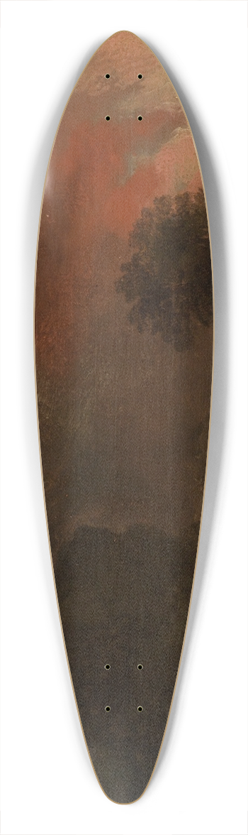 Christian Wilhelm Ernst Dietrich - Nchtliche Landschaft mit brennender Stadt 39.3 inch art pintail longboard deck