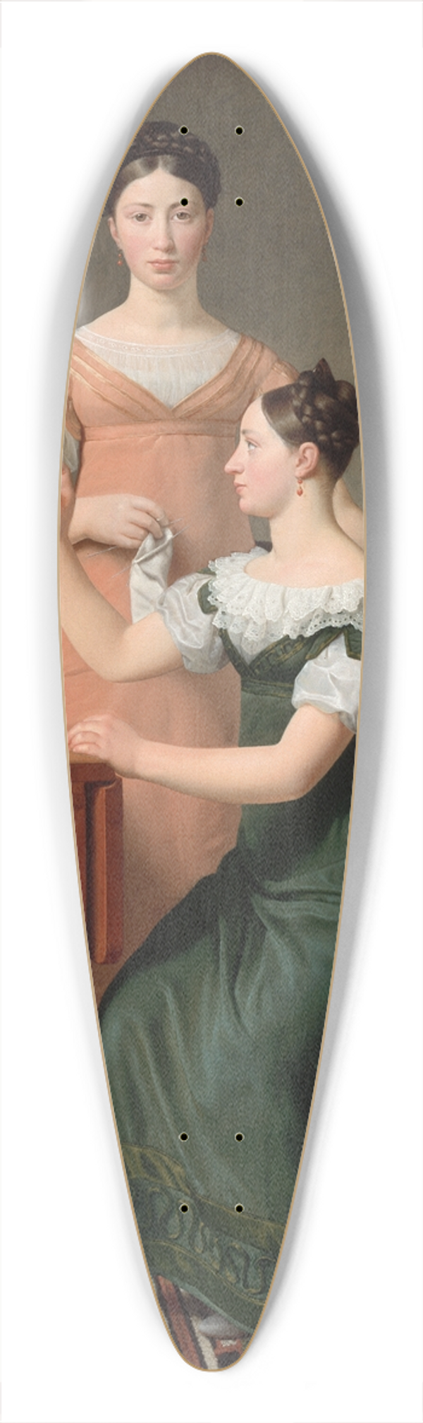 Christoffer Wilhelm Eckersberg - Mendel Levin Nathansons Elder Daughters, Bella and Hanna 39.3 inch art pintail longboard deck