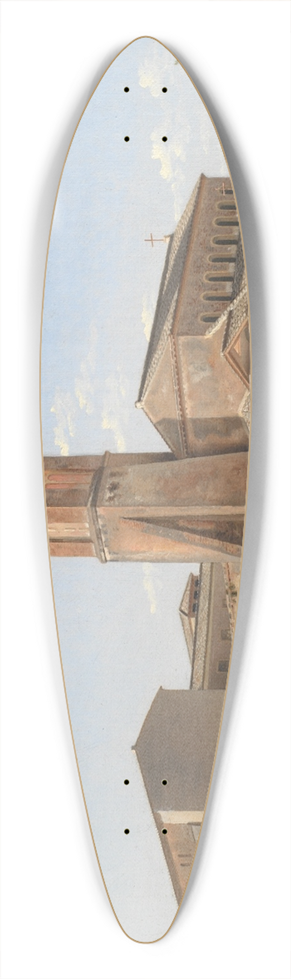 Christoffer Wilhelm Eckersberg - SantAgnese fuori le mura, Rome 39.3 inch art pintail longboard deck