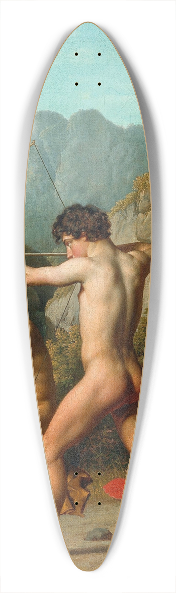 Christoffer Wilhelm Eckersberg - Three Spartan Boys Practising Archery 39.3 inch art pintail longboard deck