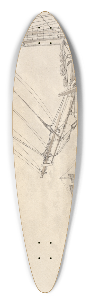 Christoffer Wilhelm Eckersberg - Udsigt fra Wilders Plads p Christianshavn mod Gammelholm med Reberbanen og beddingen for fregatter 39.3 inch art pintail longboard deck