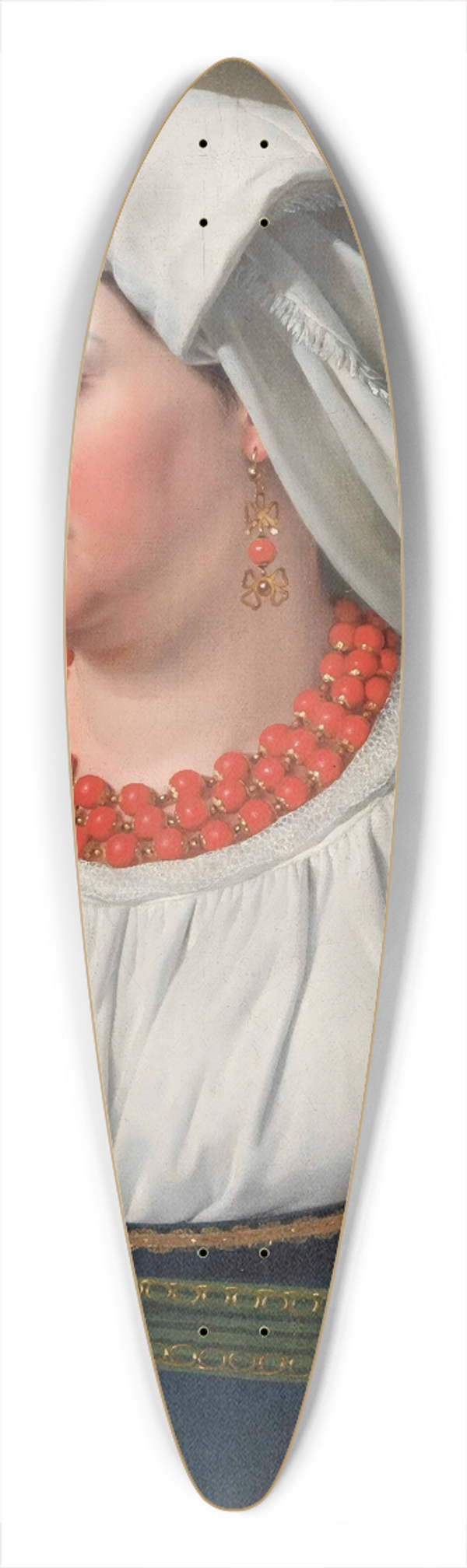Christoffer Wilhelm Eckersberg - Una Ciociara, Portrait of a Roman Country Girl 39.3 inch art pintail longboard deck
