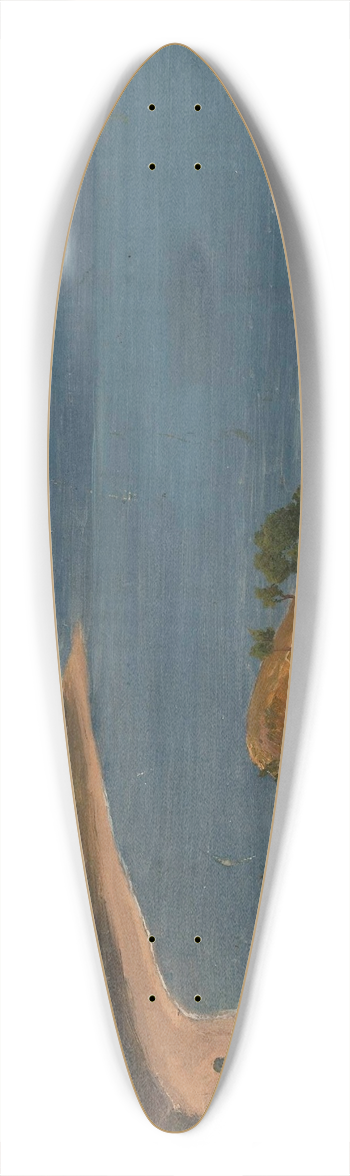 Chrystian Breslauer - Lakeside landscape 39.3 inch art pintail longboard deck