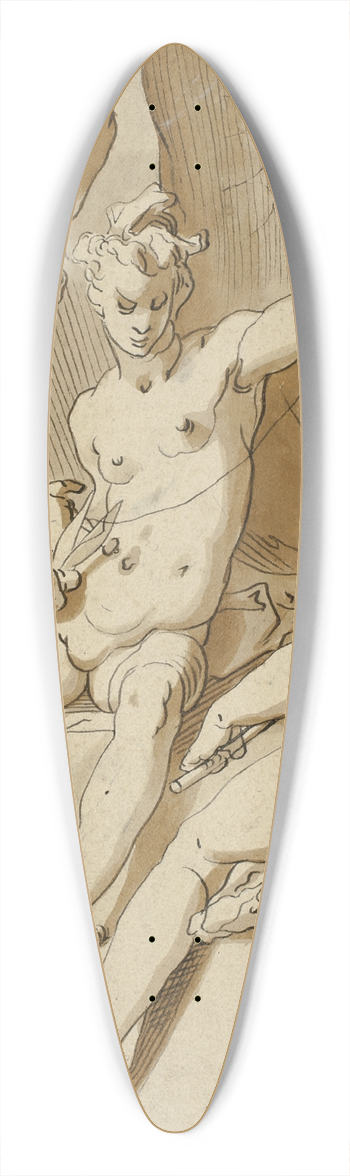Circle of Abraham Bloemaert - The Three Fates 39.3 inch art pintail longboard deck