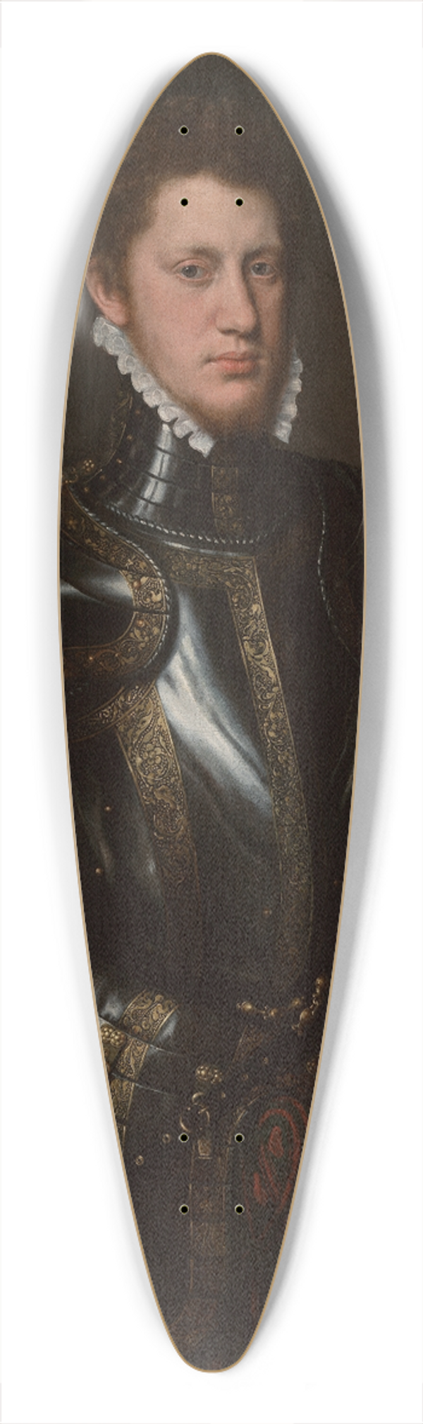 Circle of Antonis Mor van Dashorst - Portrait of a Man in Armor 39.3 inch art pintail longboard deck