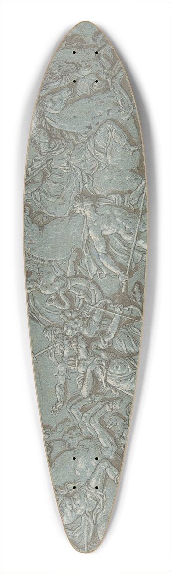 Circle of Bernard Picart - Hunt of the Calydonian Boar 39.3 inch art pintail longboard deck