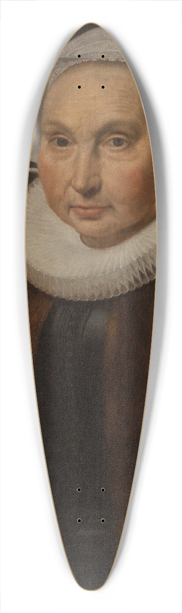 Circle of Cornelis Pietersz. van der Voort - Portrait of Anna Jacobsdr. Blaeu, wife of Cornelis Pietersz. Hooft 39.3 inch art pintail longboard deck