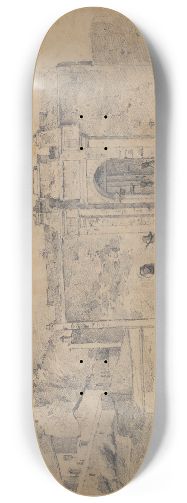 Camille Pissarro - Folkeliv uden for en byport 8.25 inch art skate deck