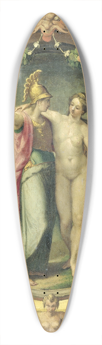 Circle of Pellegrino Tibaldi - Venus and Minerva 39.3 inch art pintail longboard deck