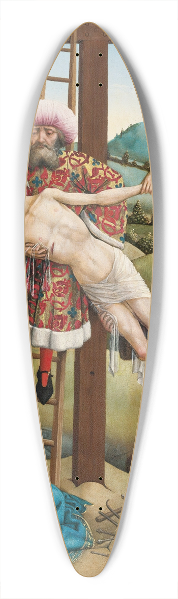 Circle of Rogier van der Weyden - The Descent From The Cross 39.3 inch art pintail longboard deck