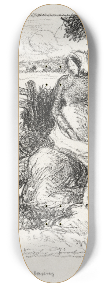 Camille Pissarro - Group of Peasants 8.25 inch art skate deck