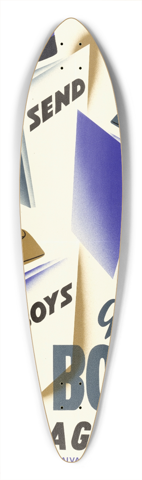 Clair Stewart - Send The Boys Good Books And Magazines 39.3 inch art pintail longboard deck