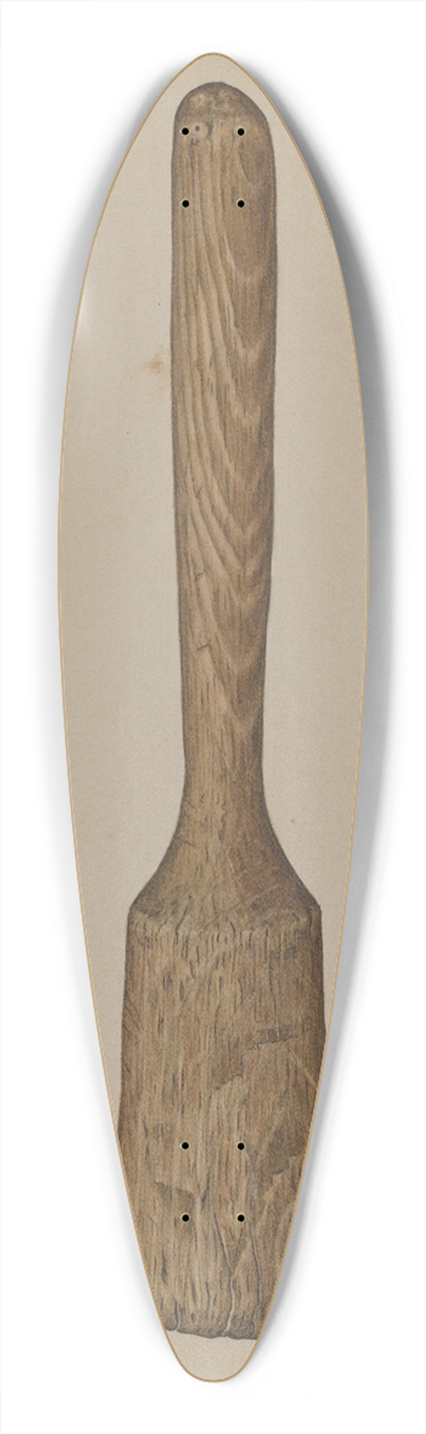 Clarence W. Dawson - Potato Masher 39.3 inch art pintail longboard deck