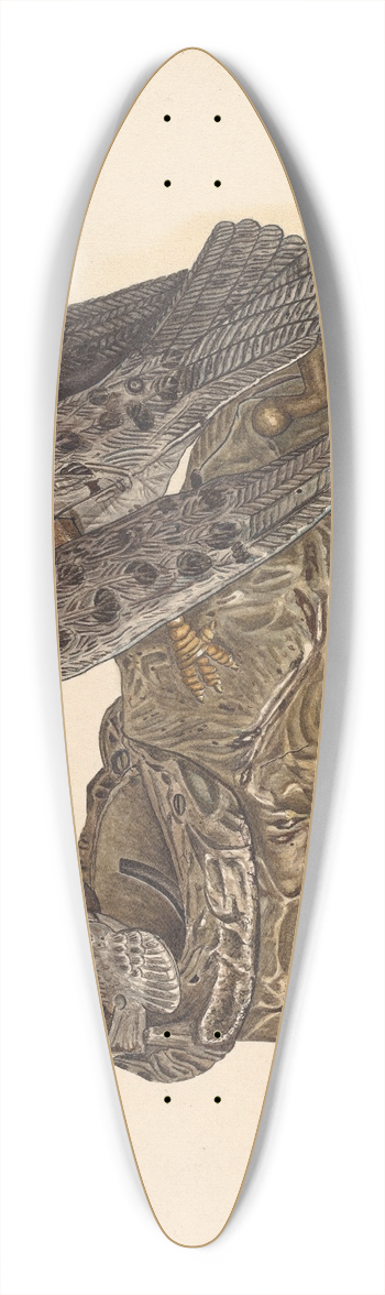 Clarence W. Dawson - Toy Bank  Eagle 39.3 inch art pintail longboard deck