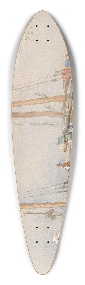 Clarkson Stanfield - Three Boats 39.3 inch art pintail longboard deck