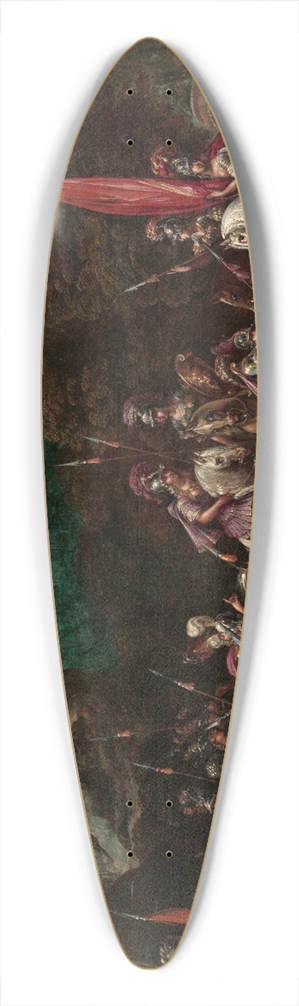 Claude Druet - Departure of the Amazons 39.3 inch art pintail longboard deck
