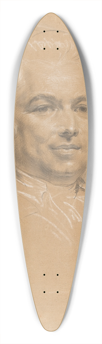 Claude Hoin - Head of a Man 39.3 inch art pintail longboard deck