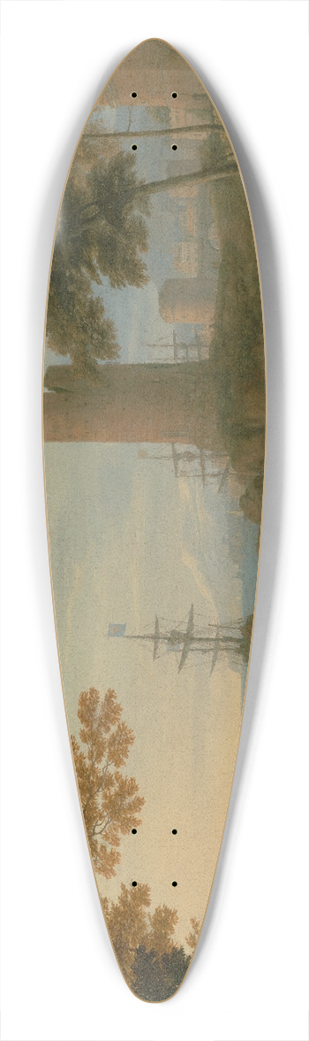 Claude Lorrain - Coast View with the Abduction of Europa 39.3 inch art pintail longboard deck