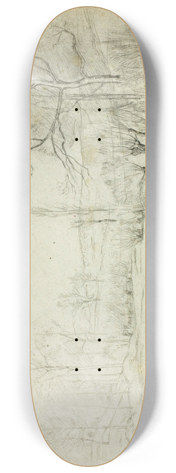 Camille Pissarro - Landscape in Montfoucault 8.25 inch art skate deck