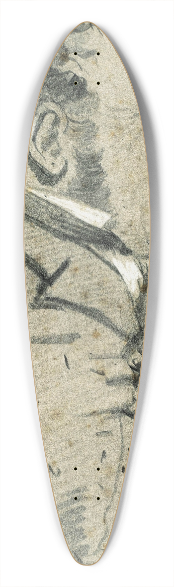 Claude Monet - Caricature of Eugne Marcel 39.3 inch art pintail longboard deck