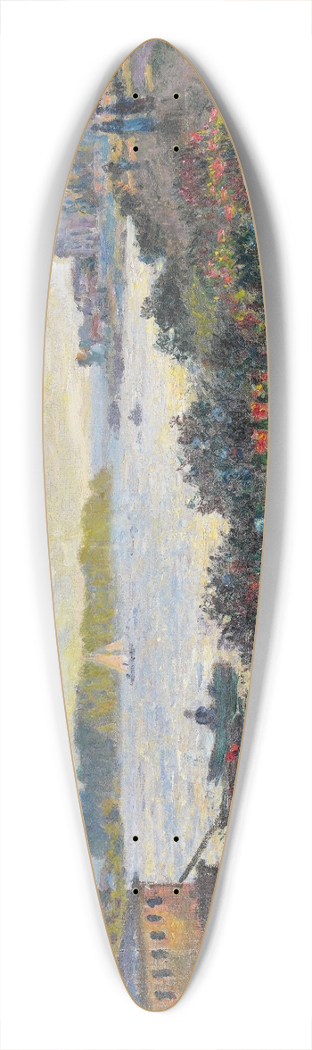 Claude Monet - La Seine  Argenteuil 39.3 inch art pintail longboard deck