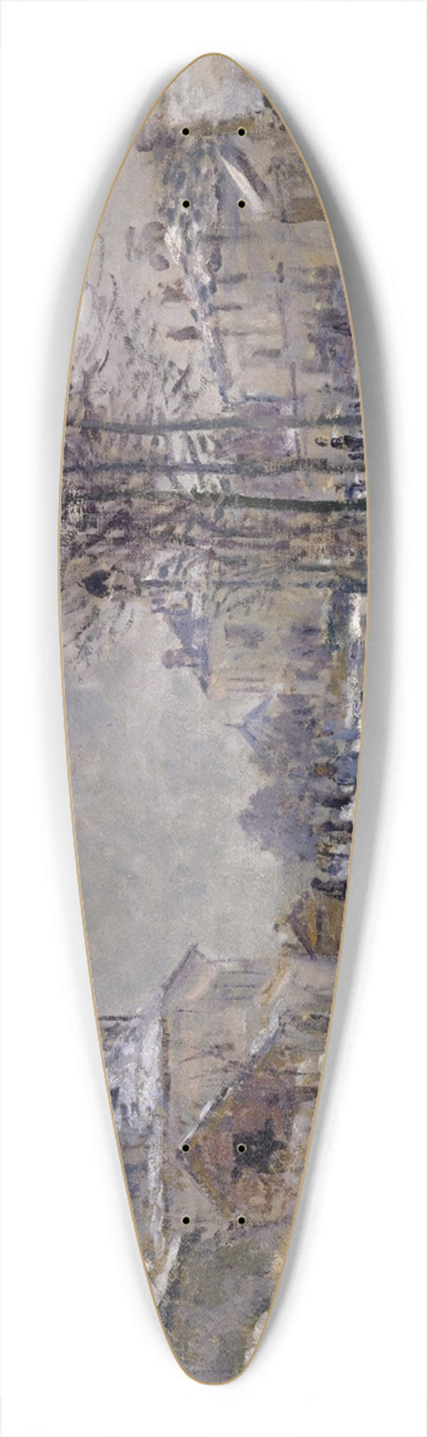 Claude Monet - The Snow-Covered Boulevard De Pontoise In Argenteuil 39.3 inch art pintail longboard deck