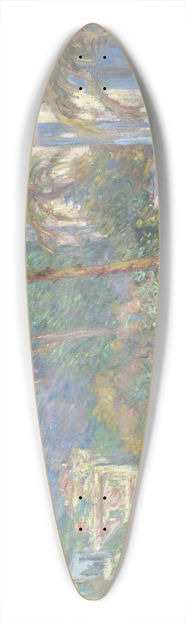 Claude Monet - Villas at Bordighera 39.3 inch art pintail longboard deck