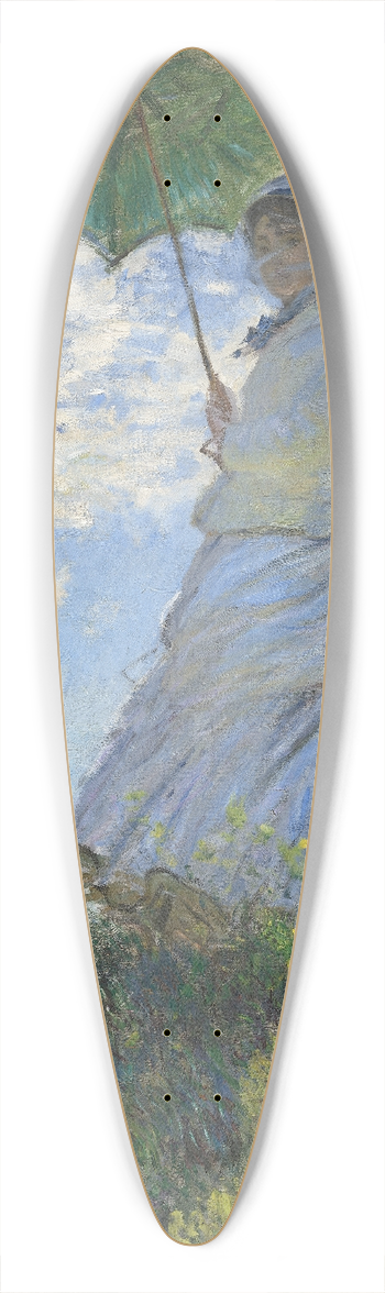 Claude Monet - Woman with a Parasol  Madame Monet and Her Son 39.3 inch art pintail longboard deck