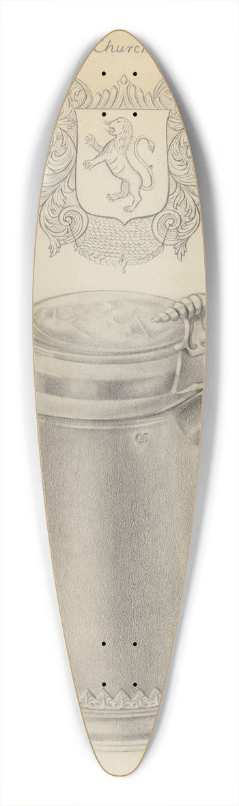 Clayton Braun - Silver Tankard 39.3 inch art pintail longboard deck