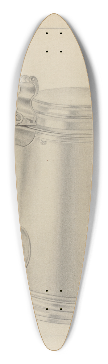 Clayton Braun - Silver Tankard 39.3 inch art pintail longboard deck