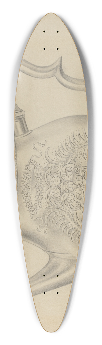 Clayton Braun - Silver Teapot 39.3 inch art pintail longboard deck