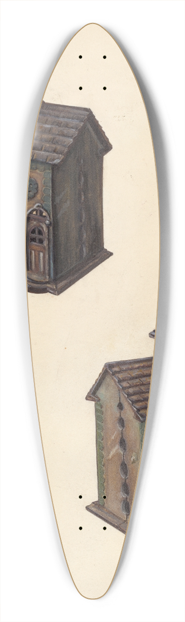 Clementine Fossek - Iron Bank Bank 39.3 inch art pintail longboard deck