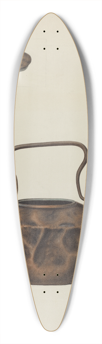 Clyde L. Cheney - Copper Tea Kettle 39.3 inch art pintail longboard deck