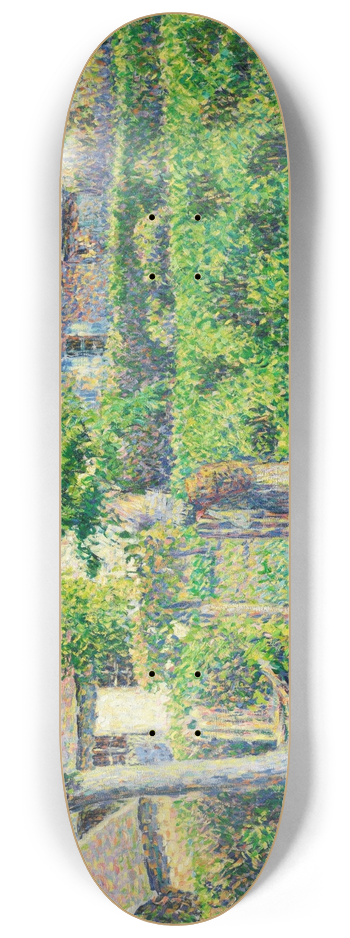 Camille Pissarro - Peasants houses, Eragny 8.25 inch art skate deck