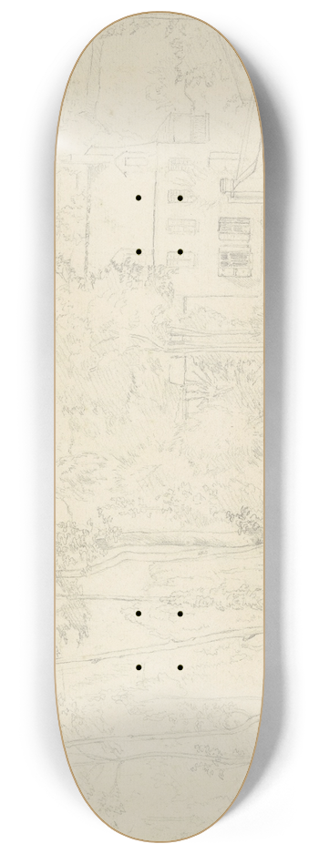 Camille Pissarro - Pontoise, Les Ptis 8.25 inch art skate deck