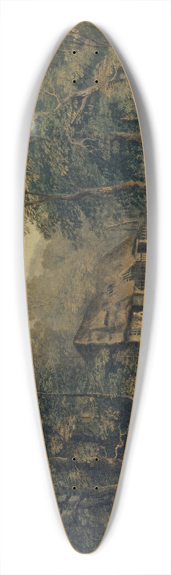Conrad Gessner - Farm by the Water 39.3 inch art pintail longboard deck