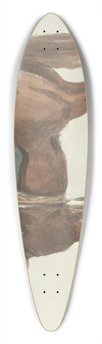 Conrad Gessner - Gesattelter Brauner nach links 39.3 inch art pintail longboard deck