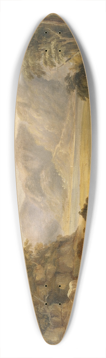 Conrad Martens - Wisemans Ferry in 1838 39.3 inch art pintail longboard deck