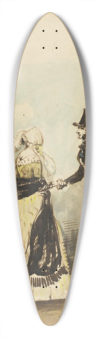 Constantin Guys - Hyde Park 39.3 inch art pintail longboard deck