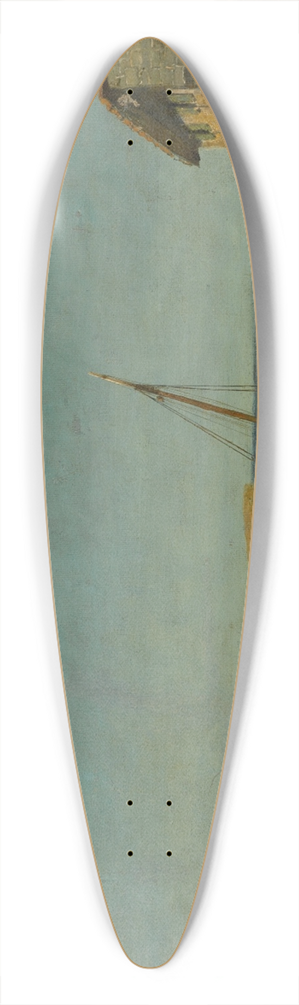 Constantinos Volanakis - The Fishermans Home On The Beach 39.3 inch art pintail longboard deck